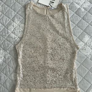 Zara Sequin Bodysuit